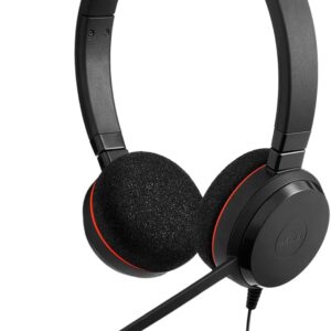Jabra Evolve 20 Wired Headset (2025 Edition) – Dual-Ear USB-C/A Headset for Office & Work from Home