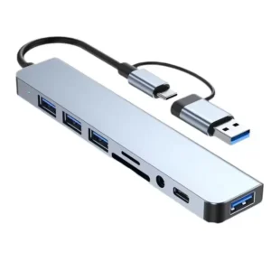 8-In-1 Type-C HUB USB Multiport Card Reader Adapter Laptop Docking Station