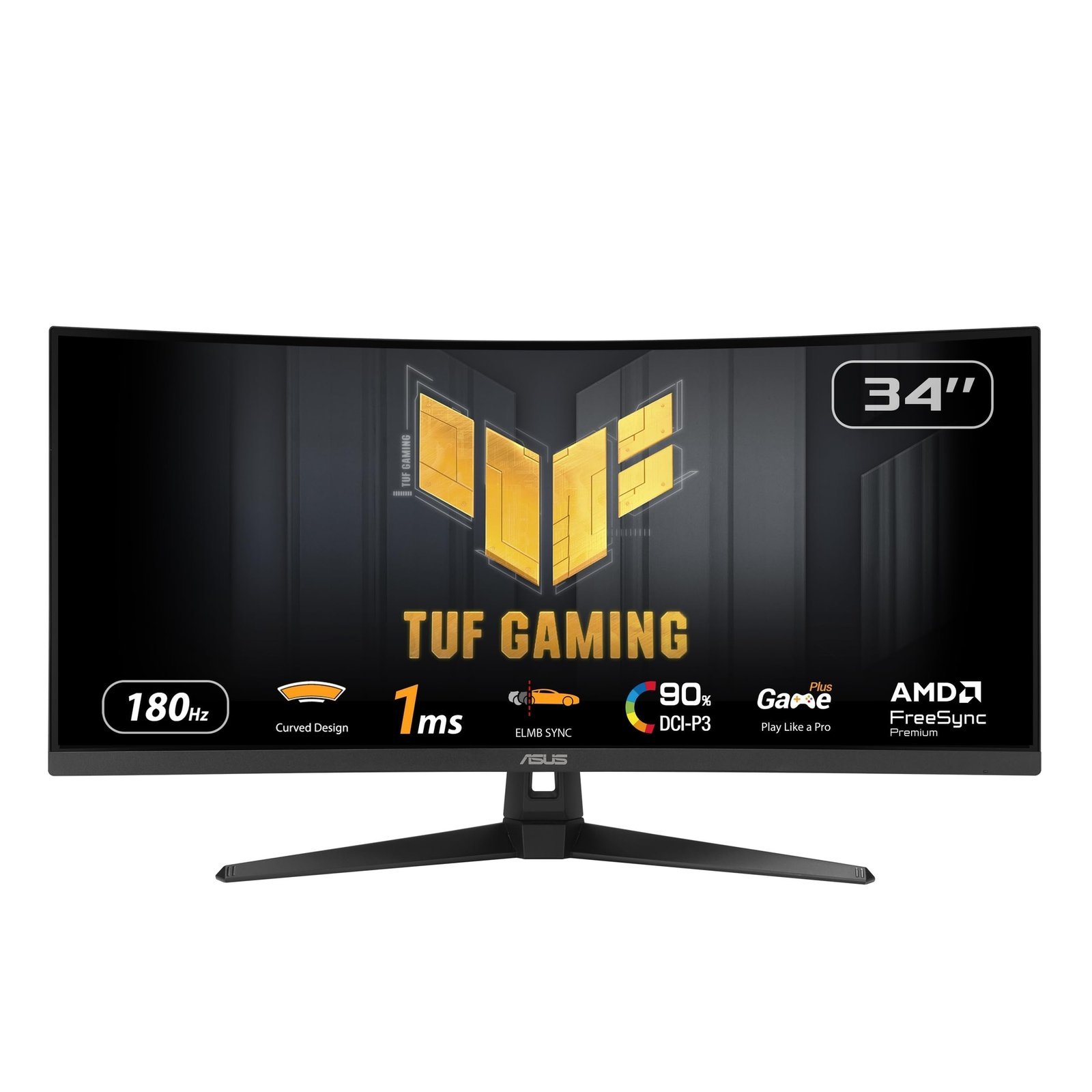 ASUS TUF Gaming VG34VQL3A 34-Inch Curved Ultrawide Monitor | WQHD 3440×1440, 180Hz, 1ms, HDR400, FreeSync Premium Pro - Brand New