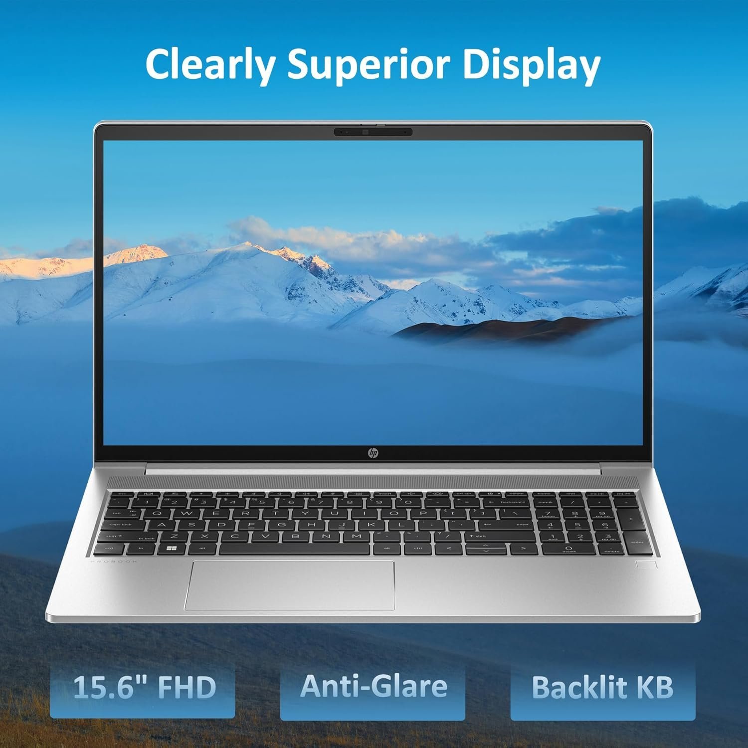 HP ProBook 450 G10 Business Laptop (15.6" FHD IPS Anti-Glare, Intel 10-Core i7-1355U, 16GB RAM, 512GB SSD) Backlit Keyboard, Webcam, Ethernet, Wi-Fi 6E, Wolf Pro Security, Win 11 Pro, Silver