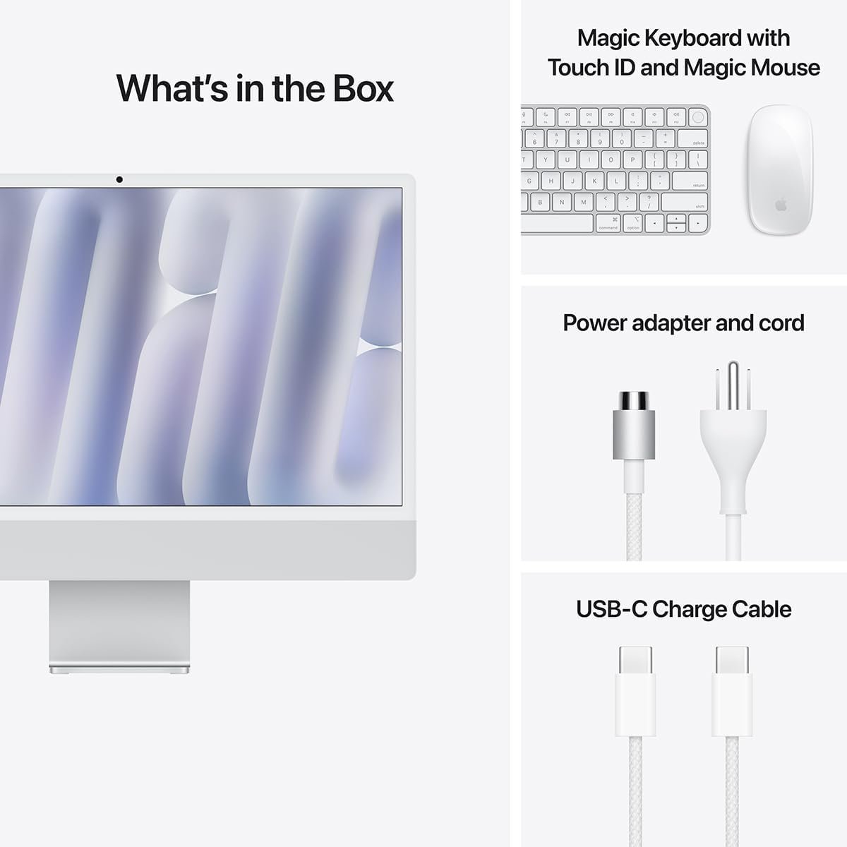 Apple iMac M4 24″ 4.5K Retina Display 24GB RAM 512GB SSD 12MP Camera 1 Year Warranty - Silver - Image 4