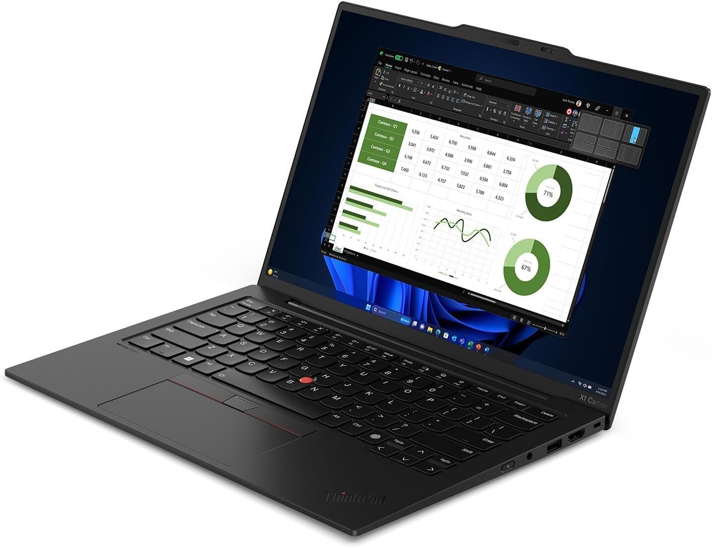Lenovo ThinkPad X1 Carbon Gen 13 Aura Edition Intel Ultra 7 255U 14" 2.8K OLED 32GB DDR5RAM 2TB SSD Gen 5 1080p IR Camera WiFi 7.0 Win 11 Pro 1 Year Warranty - Image 4