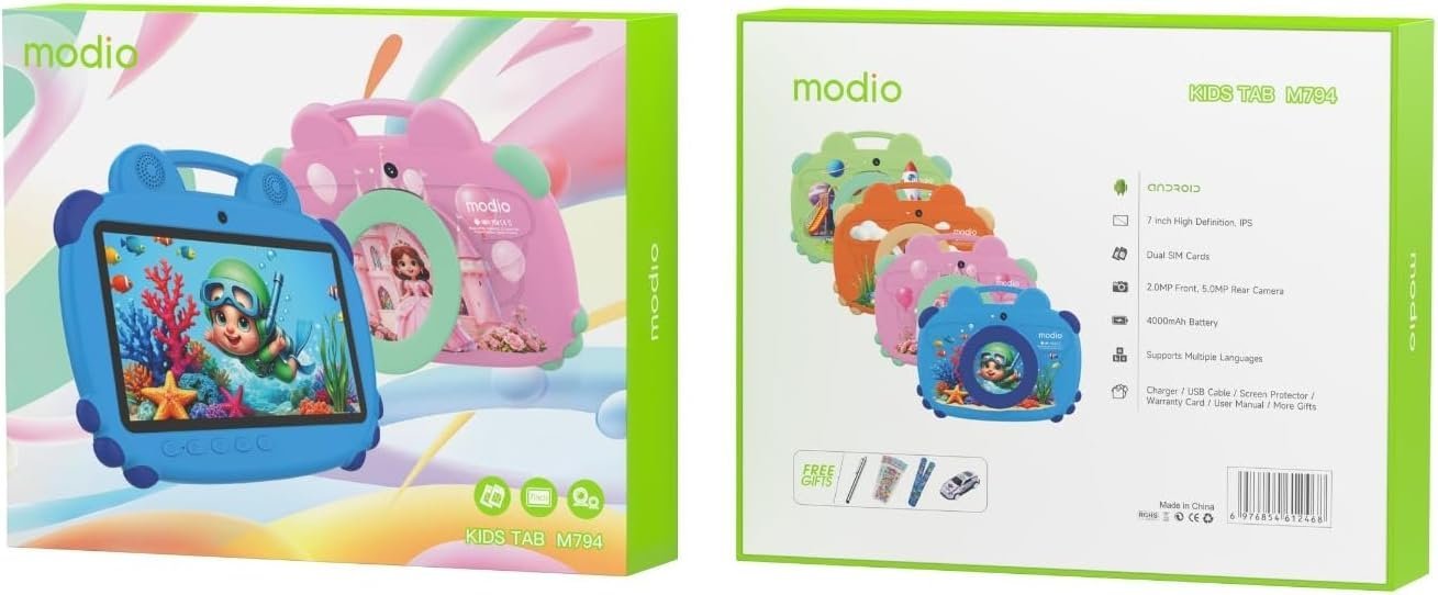 Modio M794 Kids Tablet 7" HD IPS Display 6GB RAM 256GB ROM Dual SIM 5MP Camera 4000mAh Battery - Image 4