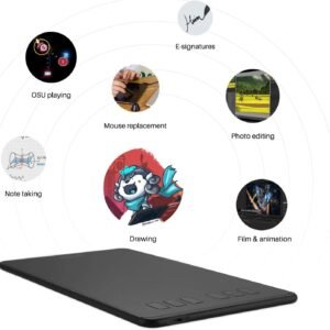Huion Inspiroy H640P Drawing Tablet – 6x4 Inch Graphics Tablet with Battery-Free Stylus, 8192 Pen Pressure, 6 Shortcut Keys, Compatible with Mac, PC & Android