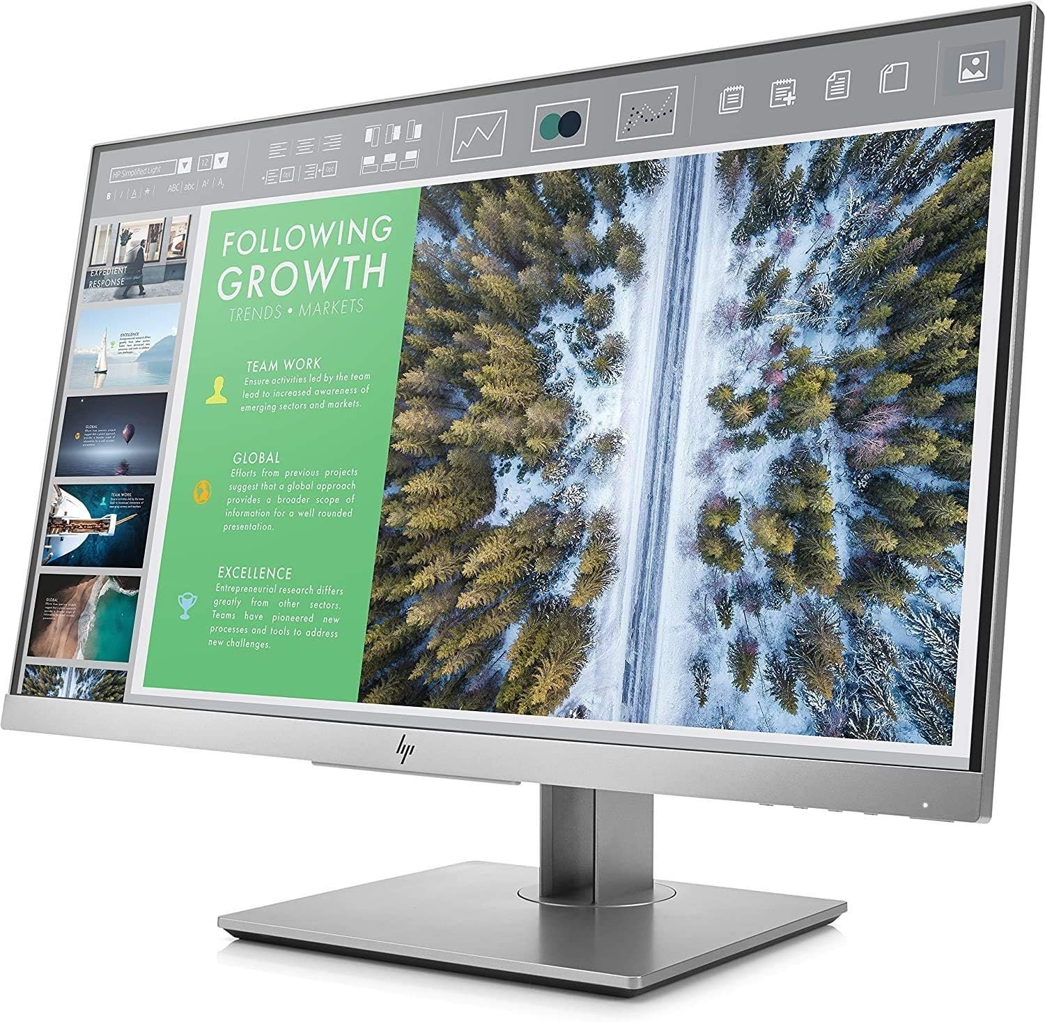 HP EliteDisplay 23" FHD IPS LED Monitor HDMI DisplayPort VGA USB Ports E233 60Hz Refresh Rate ExUK Monitor