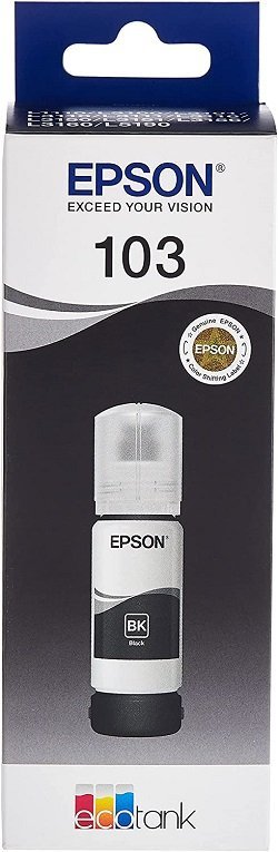 Epson 103 Black Ink 65ml Bottle Original EcoTank Ink