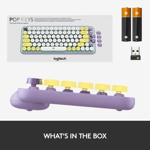 Logitech POP Keys Wireless Mechanical Keyboard with Customizable Emoji Keys (Daydream Mint)