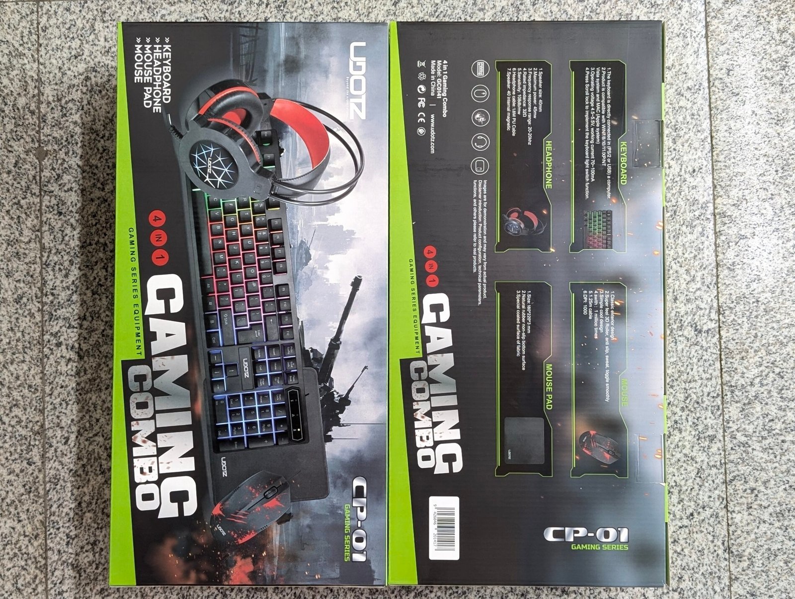 Udonz CP-01 4-in-1 Gaming Combo – RGB Keyboard, Gaming Headset, Mouse, Mouse Pad. - Image 5