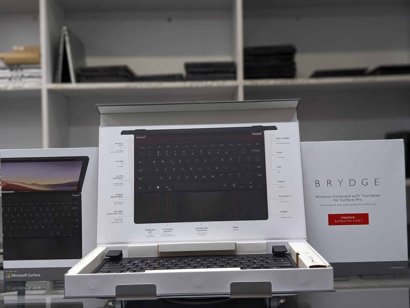 Brydge 12.3 Pro Bluetooth Keyboard with Trackpad for Microsoft Surface Pro (Black)