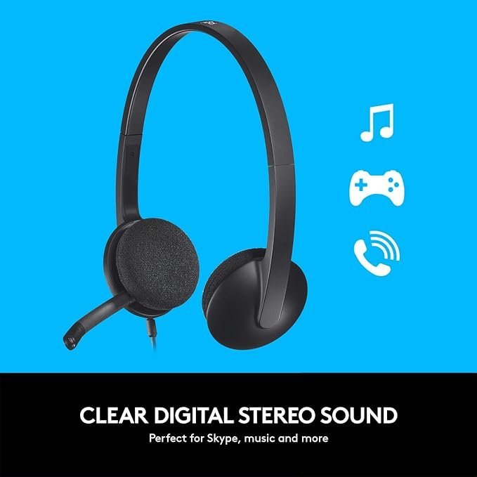 Logitech USB Headset H340 – Stereo, Black - Image 6