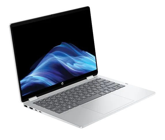 HP OmniBook 5 Flip 14-fp0023dx, Intel Core 7 150U,16 GB RAM LPDDR5- 5200 MT/s, 512 GB PCIe Gen4 NVMe M.2 SSD,Intel Graphics,Windows 11 Home,14" 2K touch display,PORTS:1 USB Type-A ,1 USB Type-A, 1 HDMI-out 2.1,2 USB Type-C,DisplayPort,1.4a,Glacier silver. Available - Image 2
