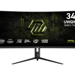 MSI MAG 342CQRF E20 34-Inch Curved Ultrawide Gaming Monitor | UWQHD 3440×1440, 200Hz, 1ms, Rapid VA, FreeSync Premium - Brand New